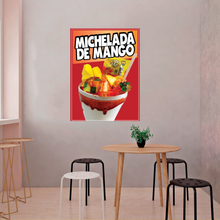 Load image into Gallery viewer, Michelada de Mango Decal Window Sticker Mexican Food Truck Concession Vinyl Restaurant Mexican drink Image Sticker
