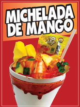 Load image into Gallery viewer, Michelada de Mango Decal Window Sticker Mexican Food Truck Concession Vinyl Restaurant Mexican drink Image Sticker
