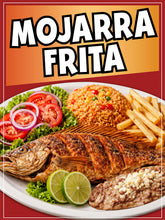 Load image into Gallery viewer, Mojarra Frita Sticker Window Sticker Food Truck Concession Vinyl Restaurant Wall Poster Seafood
