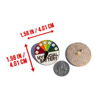 Load image into Gallery viewer, My Social Battery Pin For Caps And Clothing Enamel Badge Rotating Brooches  backpack Embellishments Faces pin
