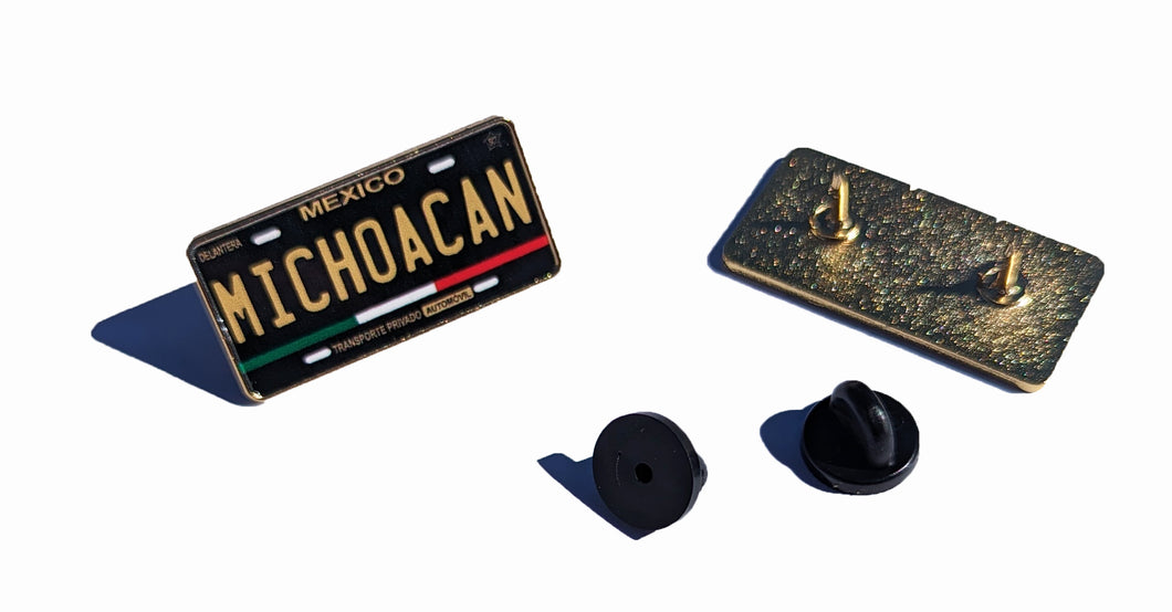 Pin Michoacan Plate Pin For Caps And Clothing Enamel Badge Pin Michoacan Mexico