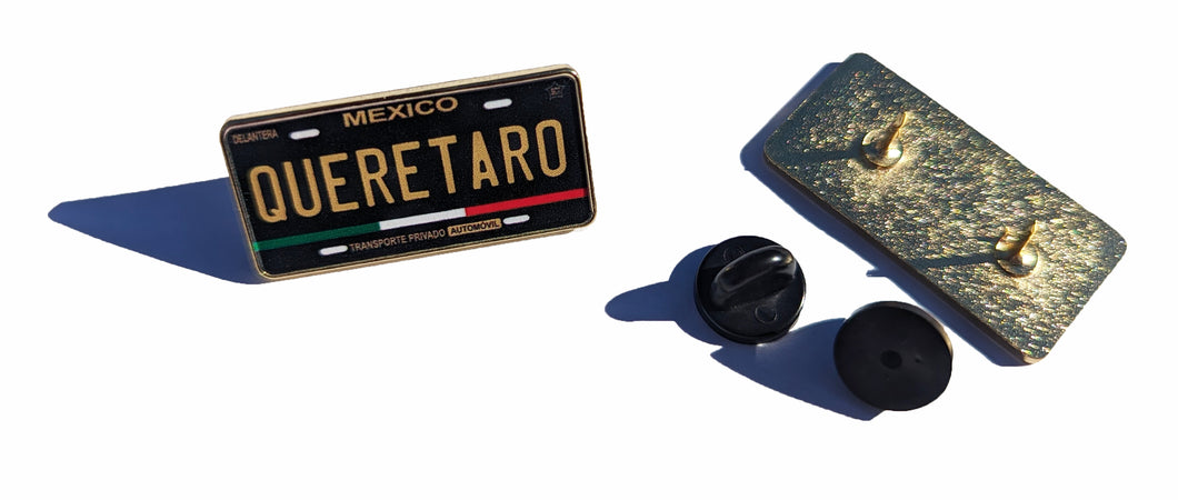 Pin Queretaro Car Plate Pin For Caps And Clothing Enamel Badge Pin QRO Mexico
