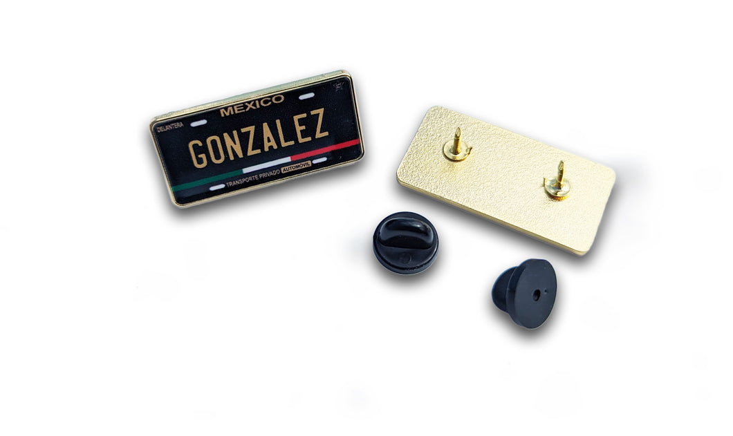 Pin Gonzalez Pin For Caps And Clothing Enamel Badge Pin Gonzalez Mexican Letters Pin Mexican Flag Pin