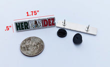 Load image into Gallery viewer, Pin Hernandez Pin For Caps And Clothing Enamel Badge Pin Hdz Mexican Letters Pin Mexican Flag Pin
