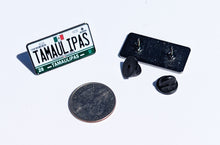 Load image into Gallery viewer, Tamaulipas Car Plate Pin For Caps And Clothing Enamel Badge Pin  TAMPS Original Mexico plate Pin
