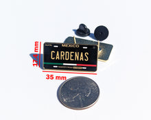 Load image into Gallery viewer, Cardenas Pin For Caps And Clothing Enamel Badge Pin Mexican Pin Mexican Flag Pin Cardenas Mexico Pin Hispanic Pin
