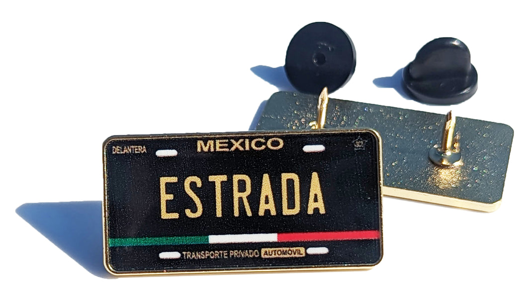 Estrada Pin For Caps And Clothing Enamel Badge Pin Mexican Pin Mexican Flag Pin Estrada Mexico Pin Hispanic Pin