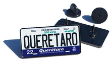 Load image into Gallery viewer, Queretaro Car Plate Pin For Caps And Clothing Enamel Badge Pin QRO Original Mexico plate Pin Mexican Pin Queretaro Pin
