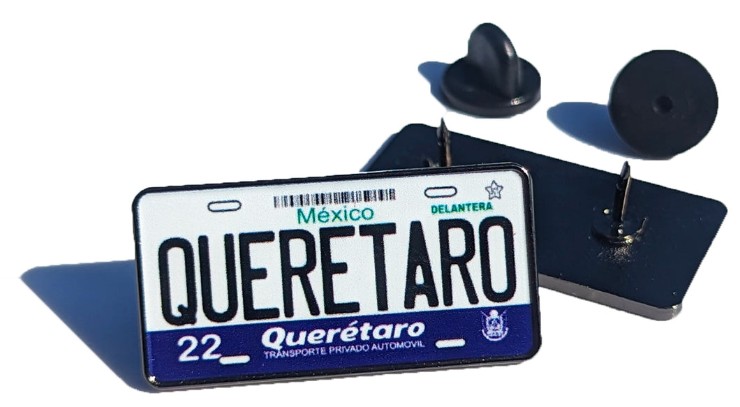 Queretaro Car Plate Pin For Caps And Clothing Enamel Badge Pin QRO Original Mexico plate Pin Mexican Pin Queretaro Pin