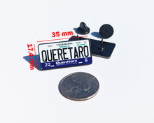 Load image into Gallery viewer, Queretaro Car Plate Pin For Caps And Clothing Enamel Badge Pin QRO Original Mexico plate Pin Mexican Pin Queretaro Pin
