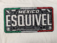 Load image into Gallery viewer, Esquivel Mexico Car Plate aluminum License Plate Mexican Mexico Esquivel Last Name

