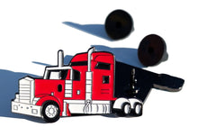 Load image into Gallery viewer, Pin Red 18 Wheeler for Caps Clothing Enamel Badge Pin Red trailer pin
