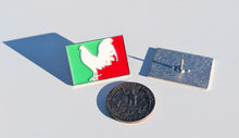 Load image into Gallery viewer, Pin Mexican Racing Pin Mexican Flag Pin For Caps Clothing Enamel Badge Gallo pin Rooster Pin
