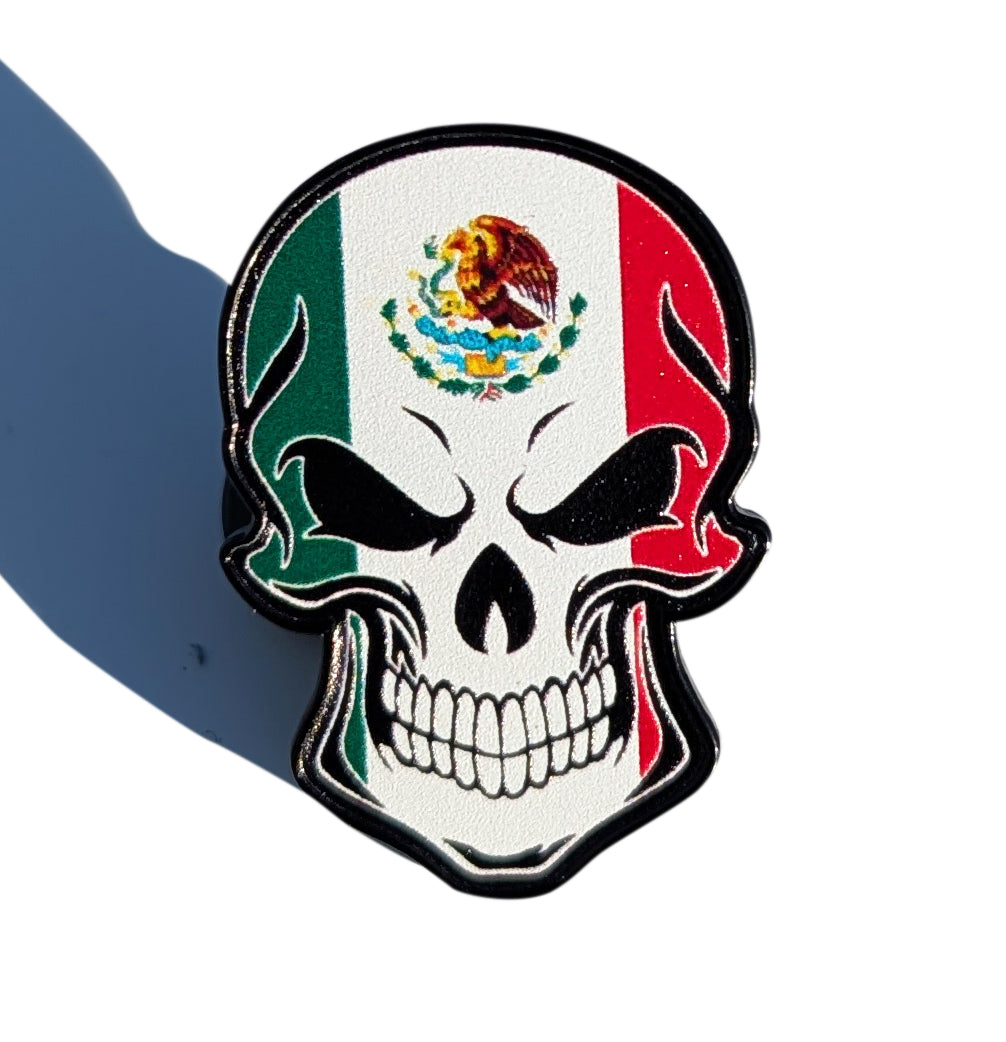 Pin Mexican Flag Skull Pin for Caps Clothing Enamel Badge Pin Calavera Pin