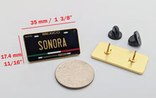 Load image into Gallery viewer, Sonora Car Plate Pin For Caps And Clothing Enamel Badge Pin SON Black Plate Mexico plate Pin Mexican Pin
