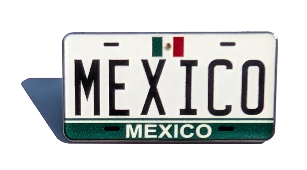 Mexico Car Plate Pin For Caps And Clothing Enamel Badge Pin Mex Original Mexico plate Mexican