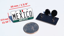 Load image into Gallery viewer, Mexico Car Plate Pin For Caps And Clothing Enamel Badge Pin Mex Original Mexico plate Mexican
