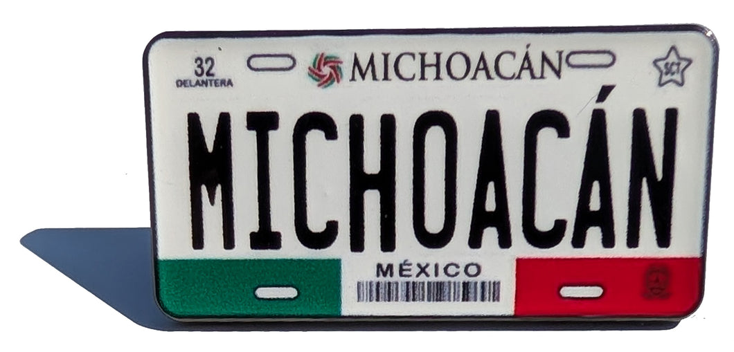 Michoacan Car Plate Pin For Caps And Clothing Enamel Badge Pin MICH Original Mexico plate Mexican #2