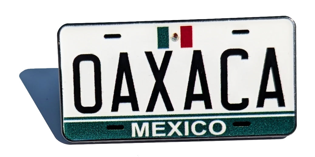Oaxaca Car Plate Pin For Caps And Clothing Enamel Badge Pin OAX Original Mexico plate Mexican