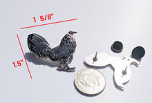 Load image into Gallery viewer, Chrome Rooster Pin For Caps And Clothing Enamel Badge  Gallo Gallero Mexican Latino Mexico Rooster Farm  #4
