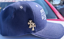 Load image into Gallery viewer, Gold Cross Pin for Caps Clothing Enamel Badge double crosses Pin For Caps And Clothing Enamel Badge Religious Christian Catholic faith
