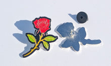 Load image into Gallery viewer, Rose Pin for Caps Clothing Enamel Badge Pin Red Rose Rosa Flower
