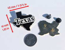 Load image into Gallery viewer, Texas Map Pin For Caps And Clothing Enamel Badge Texas Texans Tejano Pin 45mm
