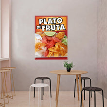 Load image into Gallery viewer, Plato de Fruta Sticker Window Decal Truck Concession Vinyl Restaurant Wall poster Sticker Food Decal Fruit Signs
