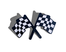 Load image into Gallery viewer, Racing Flags Pin For Caps And Clothing Enamel Badge Checkers Speeding Flags
