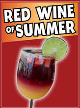 Load image into Gallery viewer, Red Wine of Summer  Decal Window Sticker Refreshing Drink Truck Concession Vinyl Restaurant
