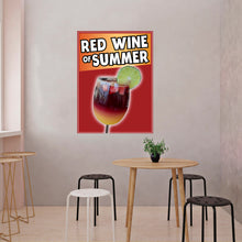 Load image into Gallery viewer, Red Wine of Summer  Decal Window Sticker Refreshing Drink Truck Concession Vinyl Restaurant

