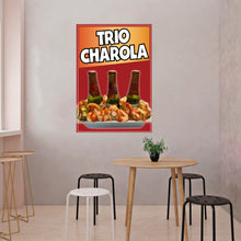 Load image into Gallery viewer, Trio Charola Sticker Window Sticker Mexican Truck Concession Vinyl Restaurant Wall Poster Sticker Shrimp Seafood
