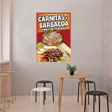 Load image into Gallery viewer, Carnitas y Barbacoa Sticker Window Decal Food Truck Concession Vinyl Restaurant Wall poster Sticker Food Decal
