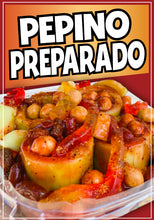 Load image into Gallery viewer, Pepino Preparado Sticker Window Decal Truck Concession Vinyl Restaurant Wall poster Sticker Food Decal Sign

