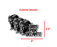 Load image into Gallery viewer, Dios por Delante Decal Car Window Vinyl Sticker Mexican Flag Trucking Sticker Jesus Face Decal #2
