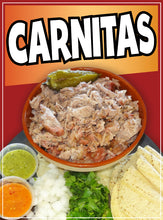 Load image into Gallery viewer, Carnitas Decal Window Sticker Mexican Food Truck Concession Vinyl Restaurant Pork Meat #2
