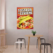 Load image into Gallery viewer, Tostada de Ceviche Sign Decal Window Sticker Truck Concession Vinyl Restaurant
