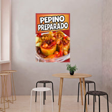 Load image into Gallery viewer, Pepino Preparado Sticker Window Decal Truck Concession Vinyl Restaurant Wall poster Sticker Food Decal Sign
