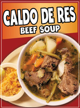 Load image into Gallery viewer, Caldo de Res Sign Decal Window Sticker Truck Concession Vinyl Restaurant Mexican Food Sign Sticker #2
