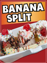 Load image into Gallery viewer, Banana Split Sign Decal Window Sticker Truck Concession Vinyl Restaurant Banana Split Sign #2
