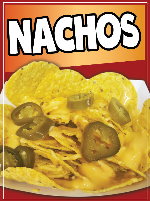Nachos Sign Decal Window Sticker Truck Concession Vinyl Restaurant Mexican Food SIgn Sticker #2