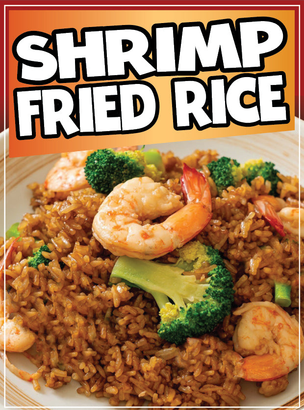 Shrimp Fried Rice Decal Window Sticker Food Truck Concession Vinyl Restaurant Sign Seafood Sign