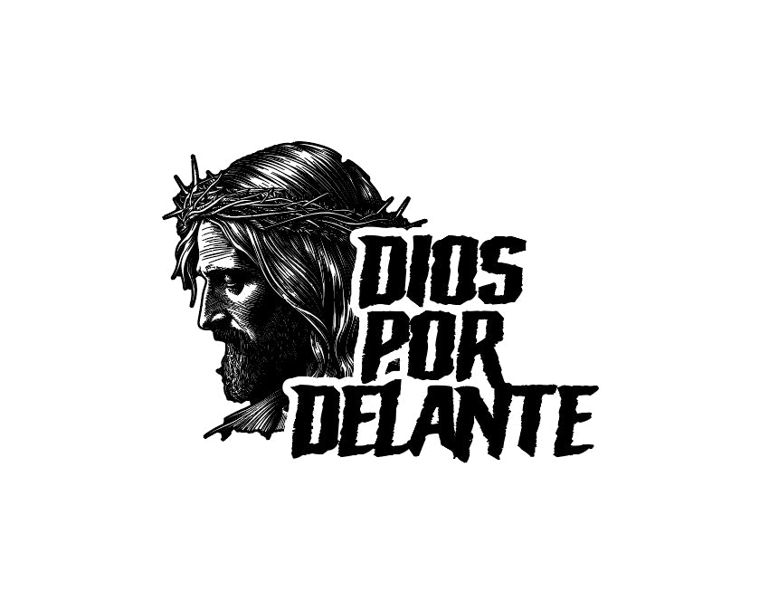 Dios por Delante Decal Car Window Vinyl Sticker Mexican Flag Trucking Sticker Jesus Face Decal #2