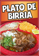 Load image into Gallery viewer, Plato de Birria Sticker Window Decal Food Truck Concession Vinyl Restaurant Wall poster Sticker Food Decal
