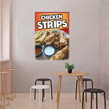 Load image into Gallery viewer, Chicken Strips Sticker Window Sticker Truck Concession Vinyl Restaurant Wall poster Sticker Food Decal Pollo
