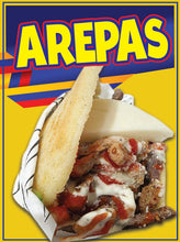 Load image into Gallery viewer, Arepas Sticker Window Decal Truck Concession Vinyl Restaurant Wall poster Sticker Venezuelan Food Sign
