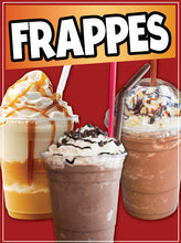 Load image into Gallery viewer, Frappes Decal Window Sticker Frapuccino Iced Coffee Truck Concession Vinyl Restaurant
