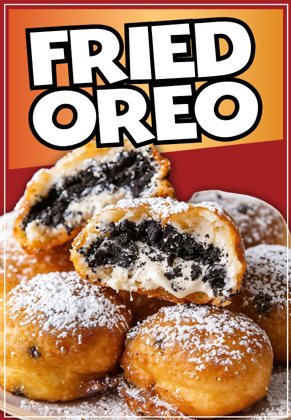 Fried Cookies Sign Decal Window Sticker Truck Concession Vinyl Restaurant Snacks Food Poster