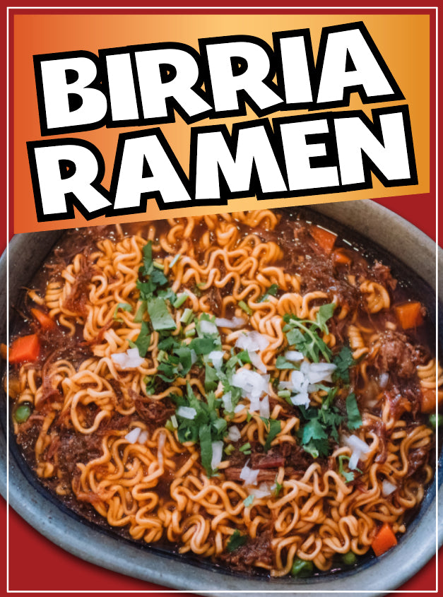 Birria Ramen Sticker Window Decal Truck Concession Vinyl Restaurant Wall poster Sticker Mexican Food Decal Birria Soup Sign