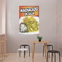 Load image into Gallery viewer, Machacado en Salsa Sticker Window Decal Truck Concession Vinyl Restaurant Wall poster Sticker Mexican Food Decal
